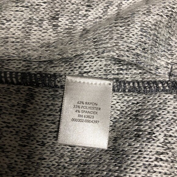 Christopher and Banks Cardigan Womens Size Medium Gray Draped Open Front Sweater - Picture 6 of 8